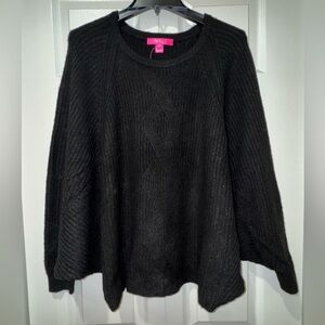 Lilly Pullitzer Black Arienza oversized bubble Sweater. Size S. NWT.